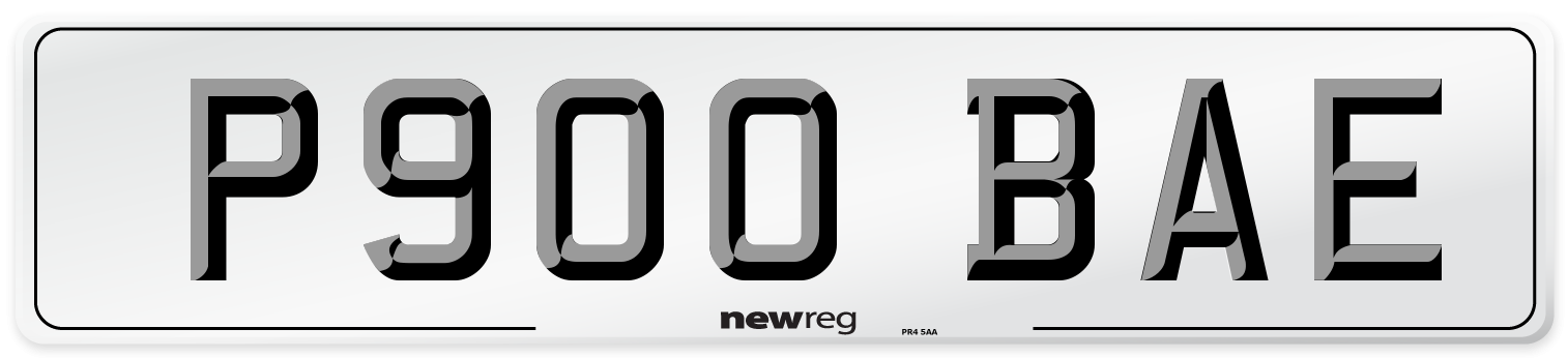 P900 BAE Number Plate from New Reg